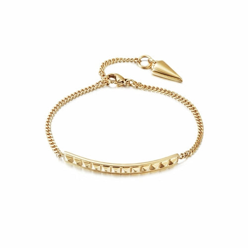 14K gold plated Pyramid Bar Bracelet
