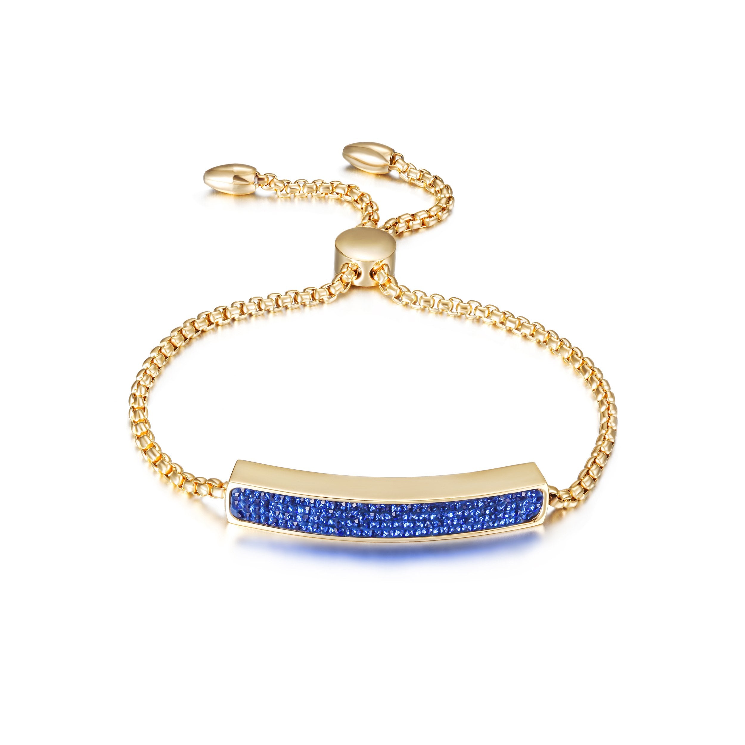 14K gold plated Shiny Linear Friendship Bar Bracelet