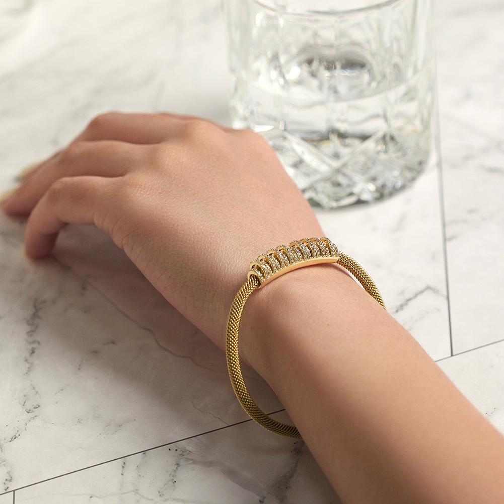 14K gold plated Shiny Parallel Bracelet