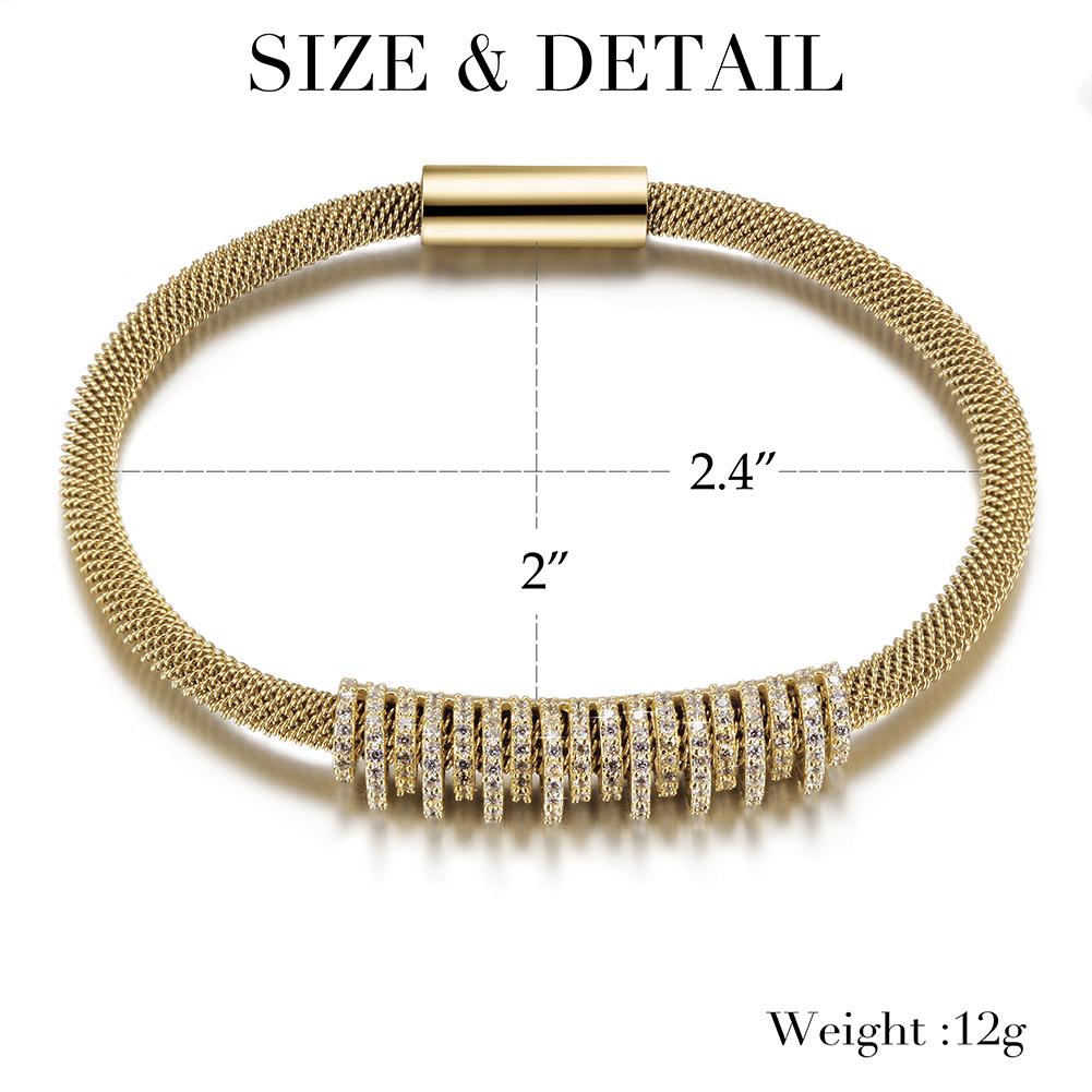 14K gold plated Shiny Parallel Bracelet