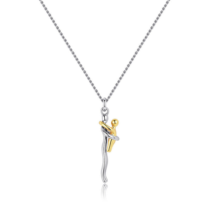 18K Gold Plated Mother and child Hugging Necklace