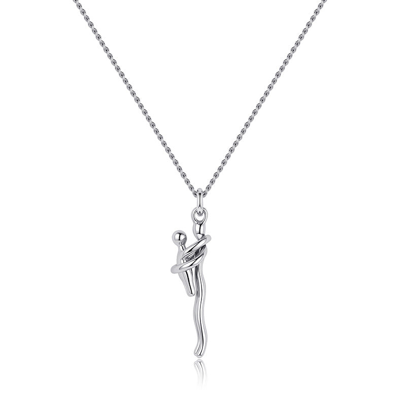 18K Gold Plated Mother and child Hugging Necklace
