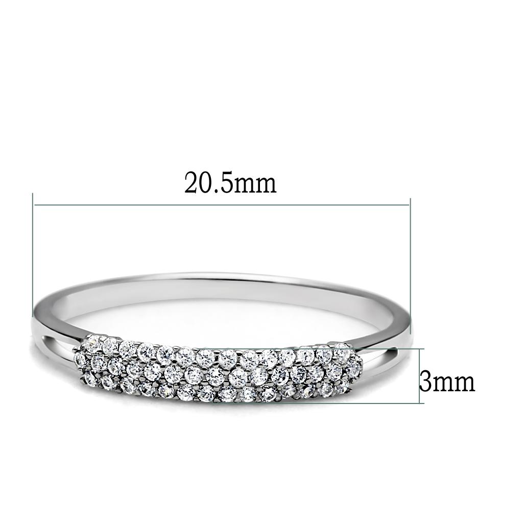 925 Sterling Silver Ring with AAA Grade CZ .
