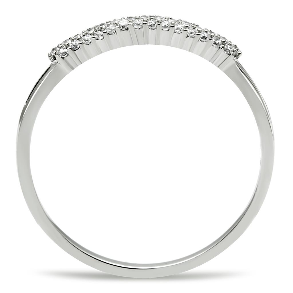 925 Sterling Silver Ring with AAA Grade CZ .