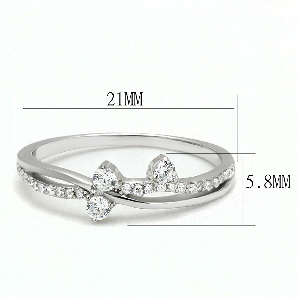 925 Sterling Silver Ring with AAA Grade CZ