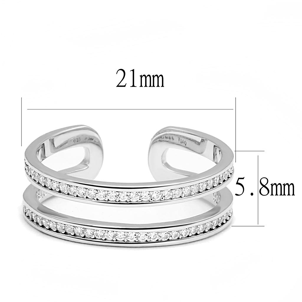 925 Sterling Silver Ring with AAA Grade CZ