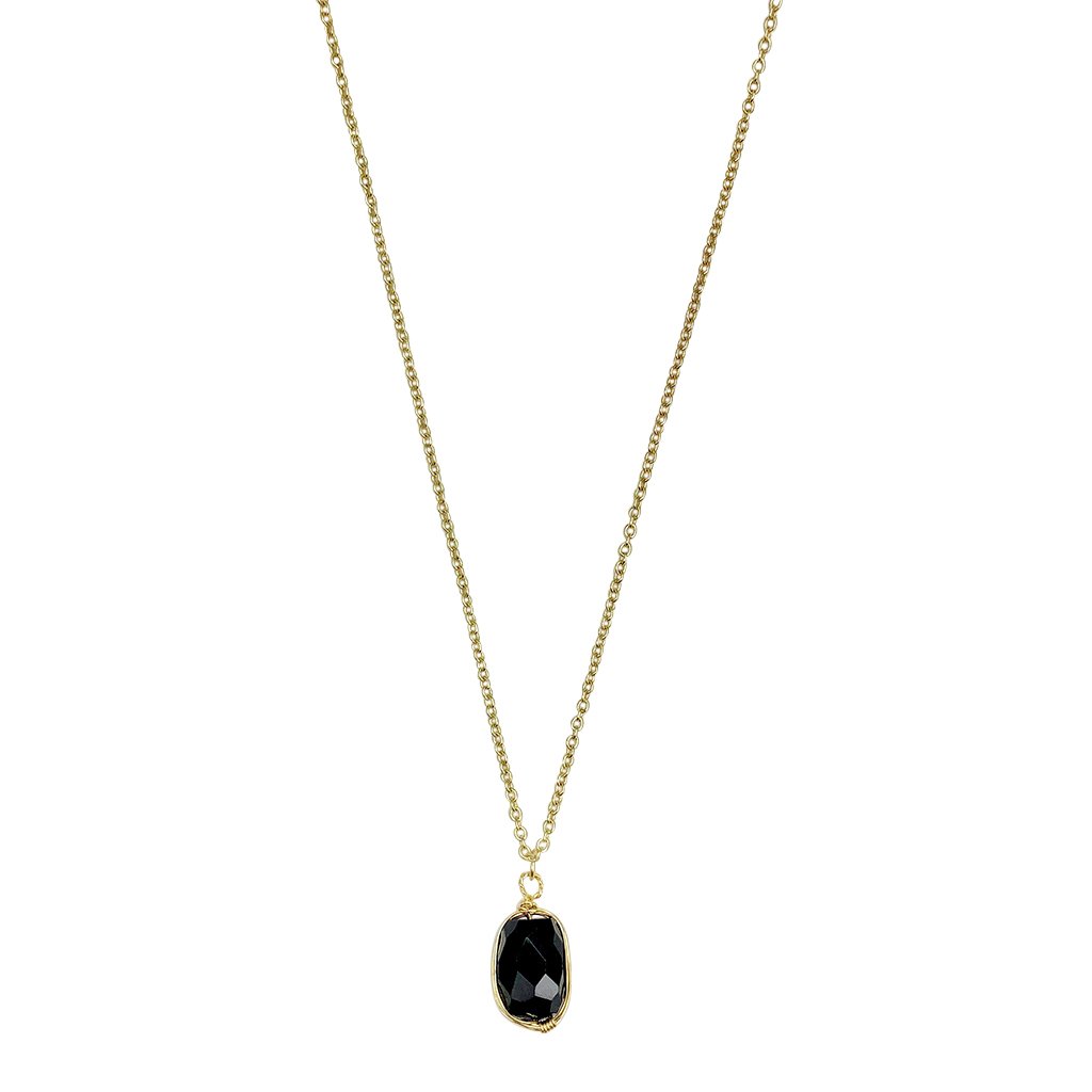 Black Quartz crystal  Necklace