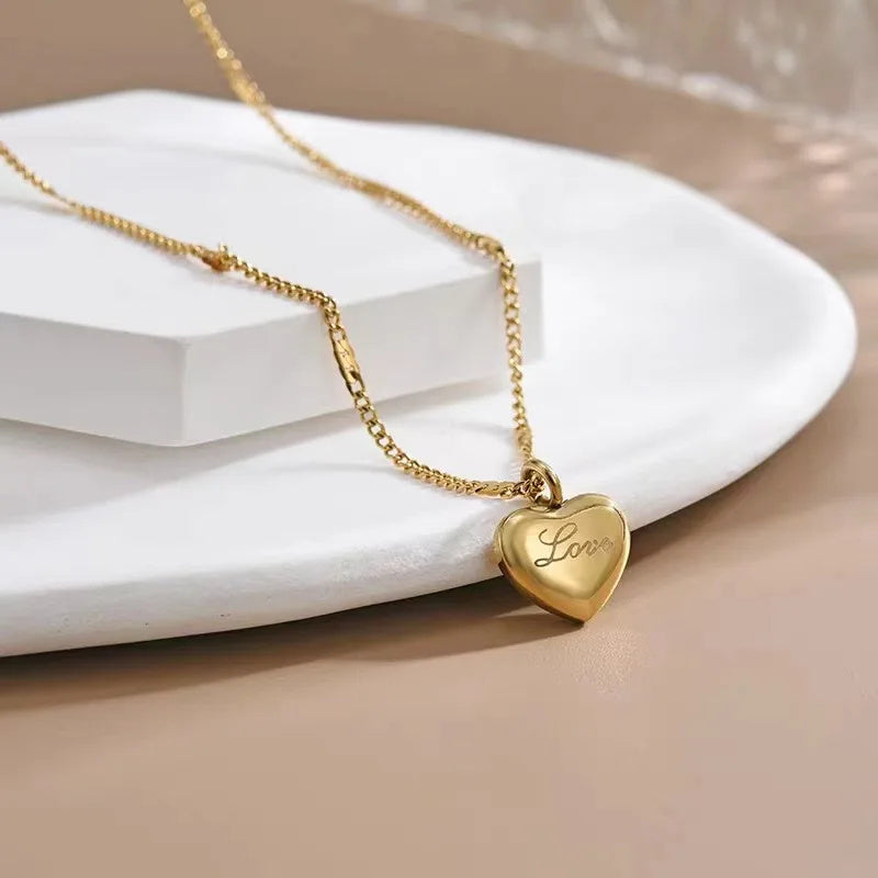 14K Gold Plated Vintage Simple Love Heart