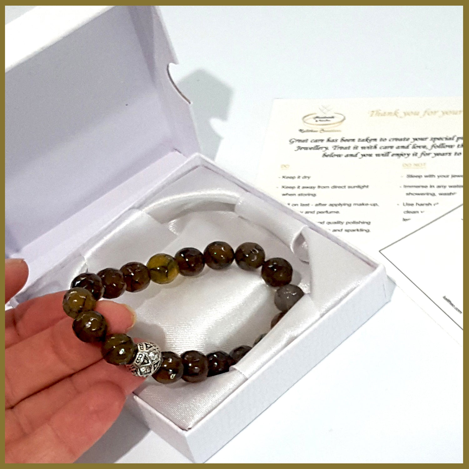 925 Sterilng Silver Agate Earthy Tones Bracelet
