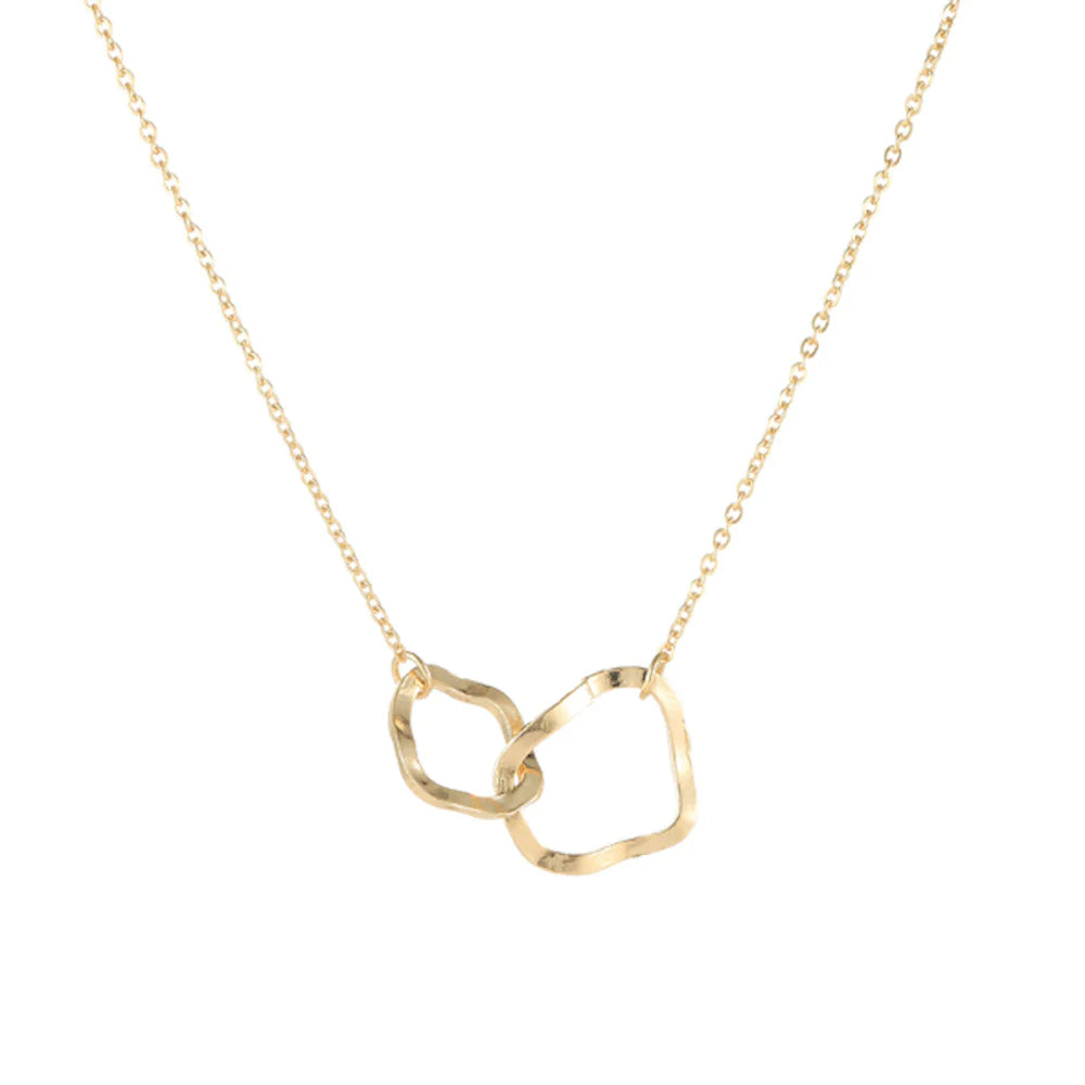 14k gold plated Interlocking Circle Necklace