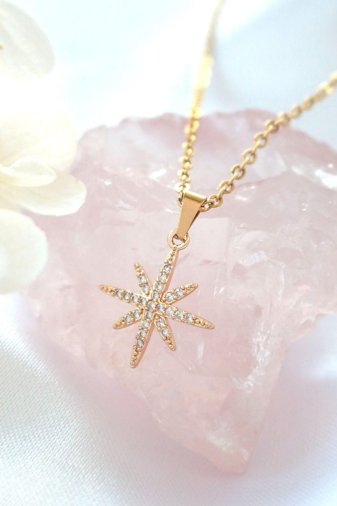 24K gold plated Polaris Star Necklace