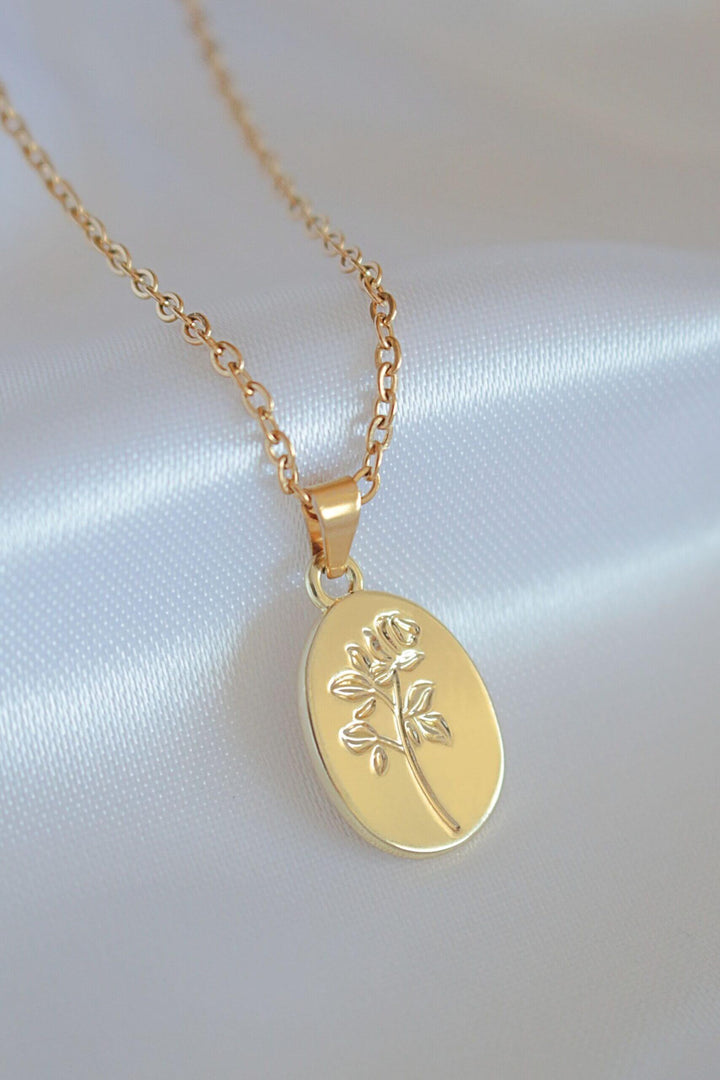 24k Gold Plated Bouquet de Roses  Necklace