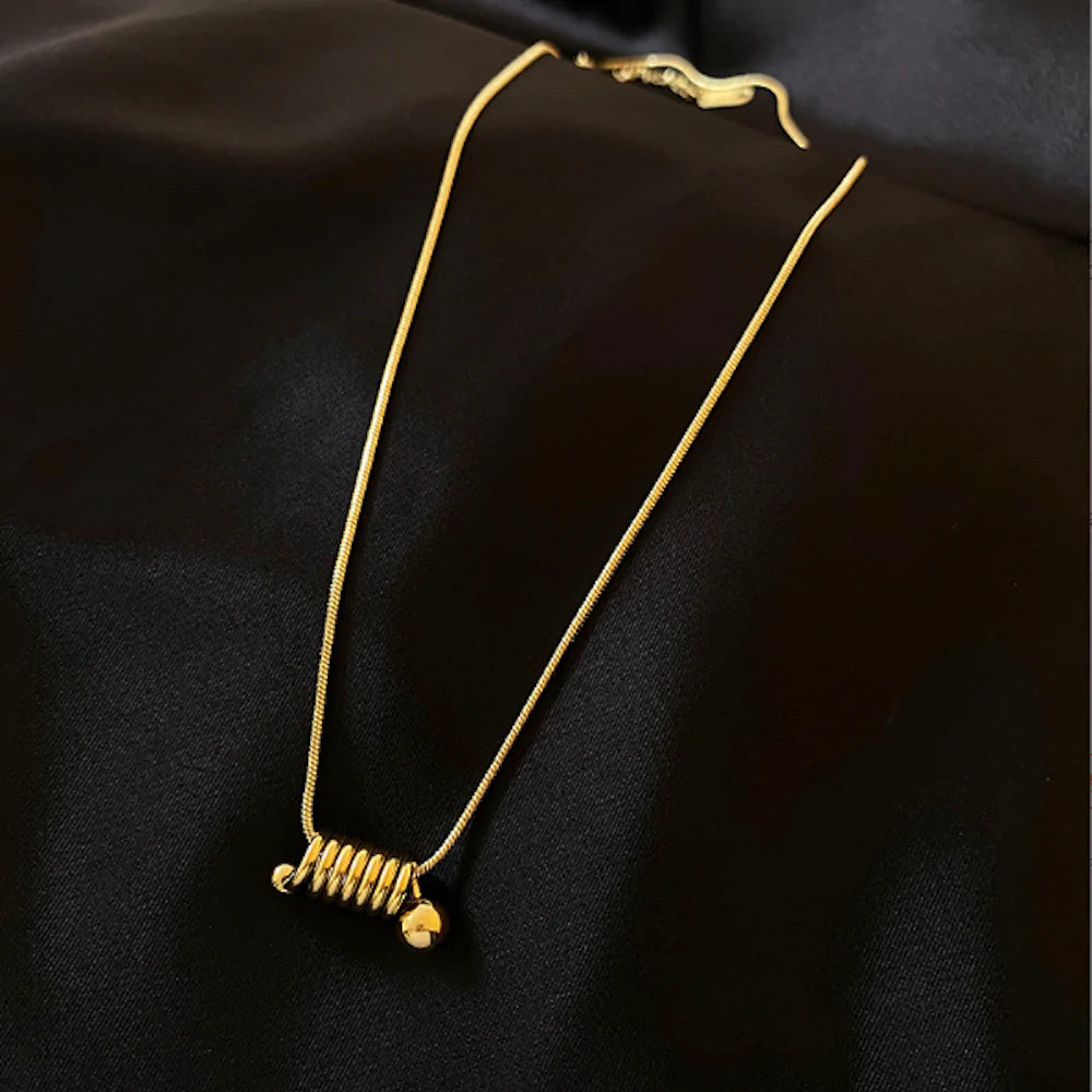 Necklace With A Mini Spring