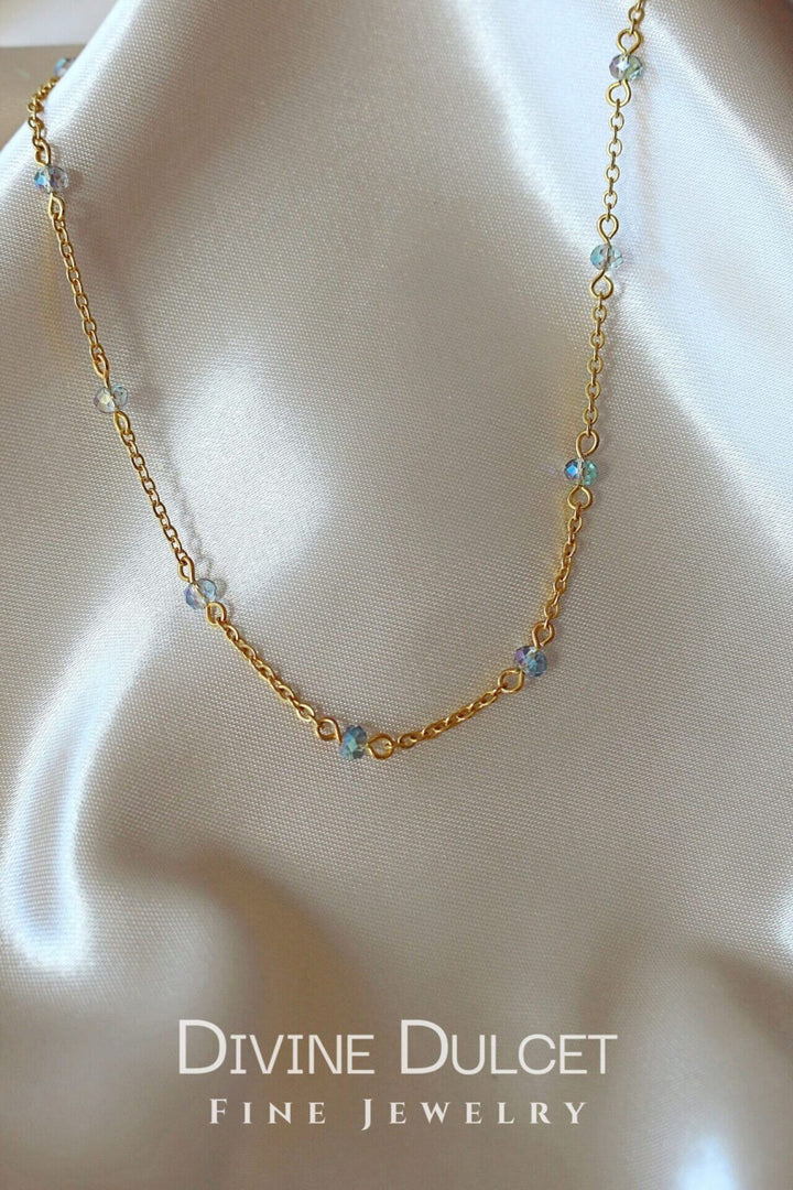 18K Gold Plated Diamond  Choker