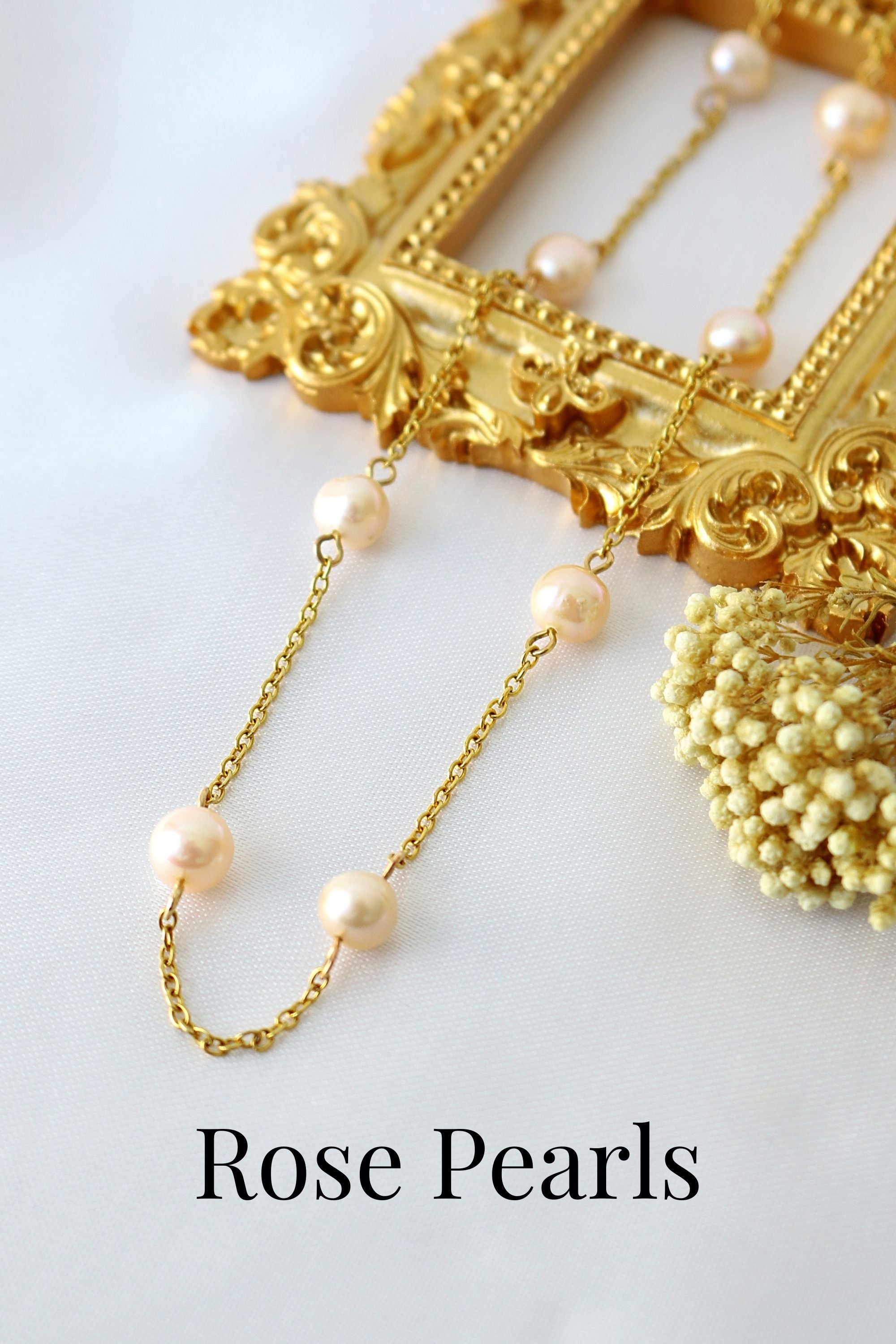 24K gold plated Baroque Freshwater Pearls Chain Choker