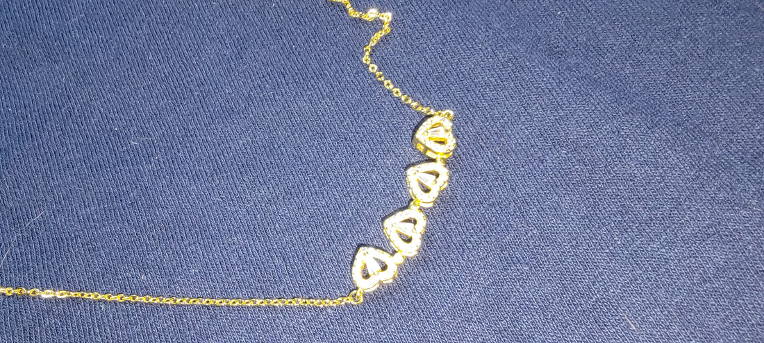 18K Gold Plated LuckyClover- Four Leaf Heart Shape Necklace