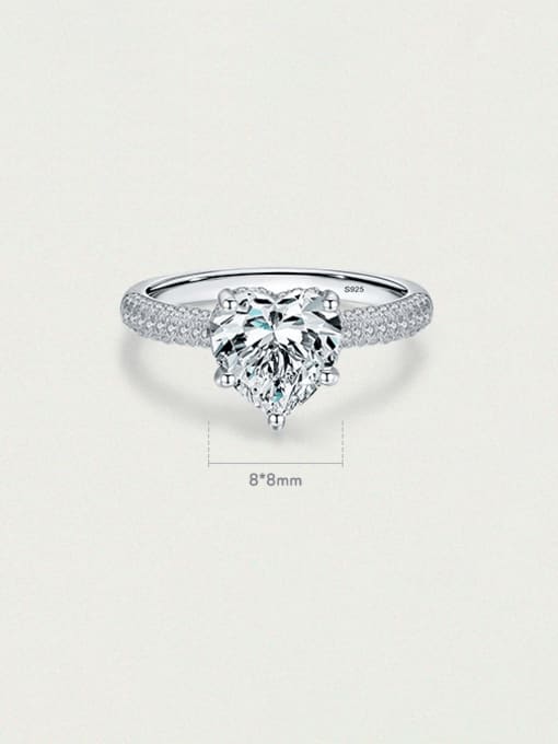 925 Sterling Silver & 18K Gold Plated  Diamond Ring