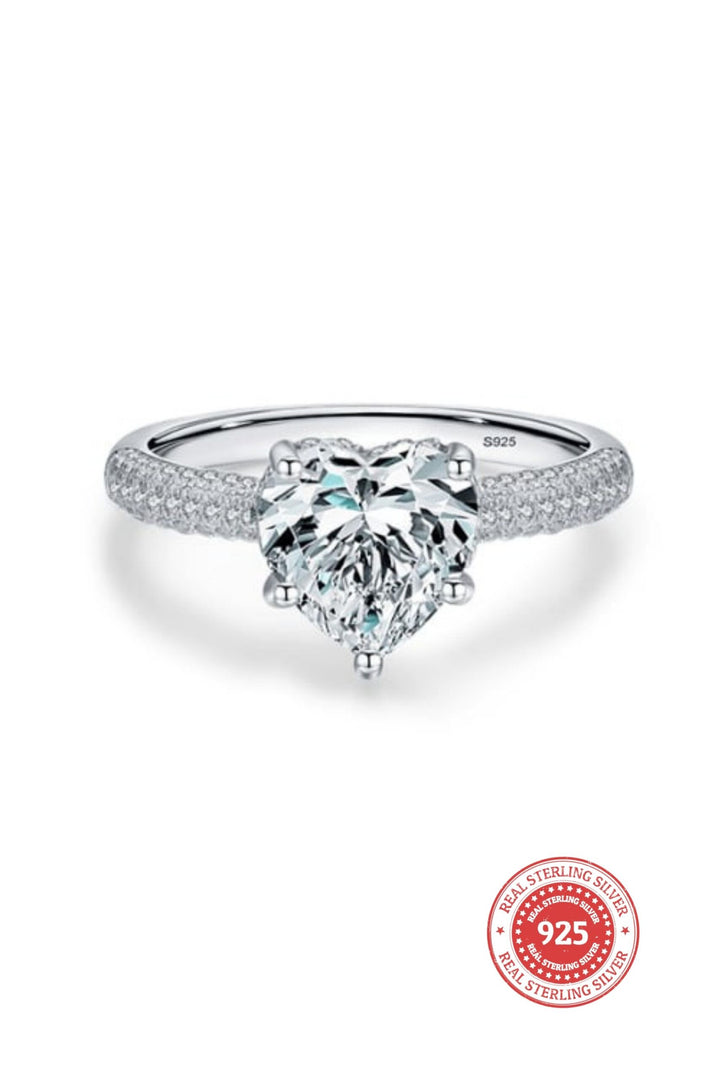 925 Sterling Silver & 18K Gold Plated  Diamond Ring