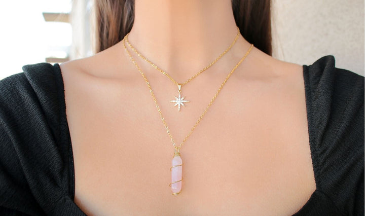 24K gold plated Polaris Star Necklace