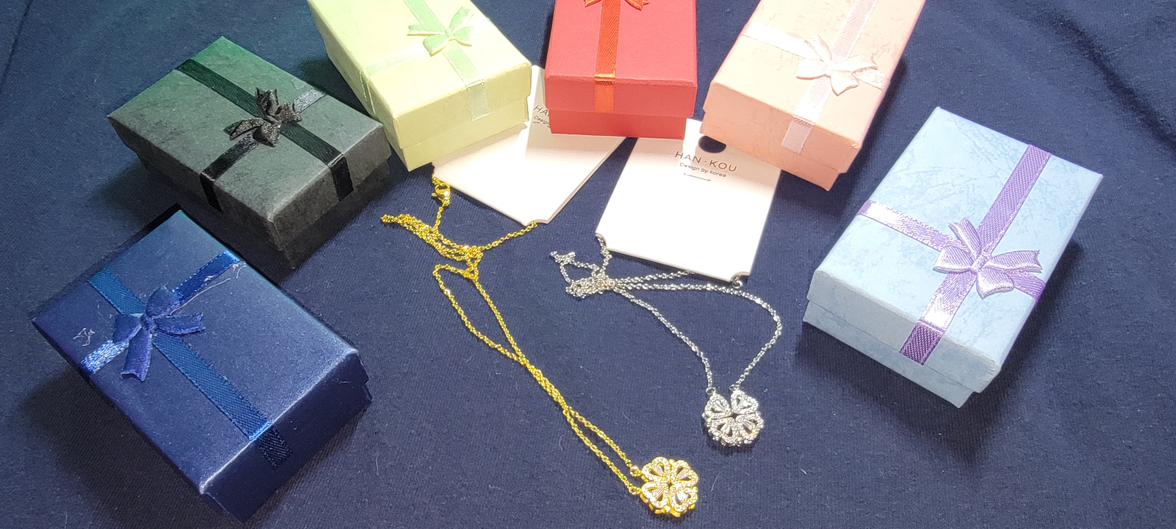 18K Gold Plated LuckyClover- Four Leaf Heart Shape Necklace