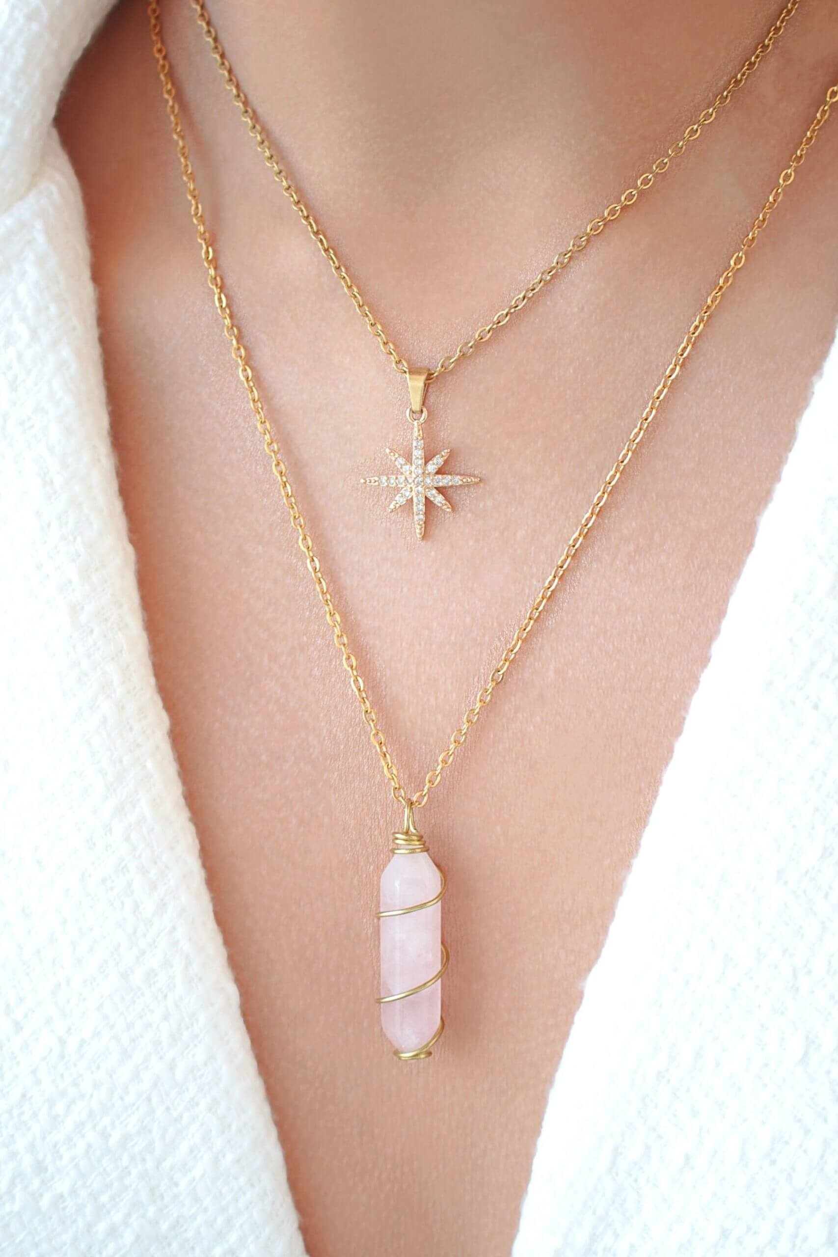 24K gold plated Polaris Star Necklace