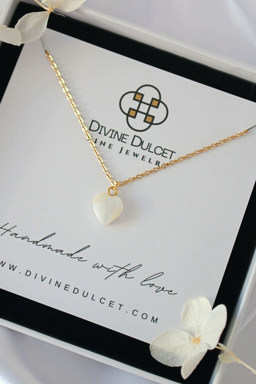 24K gold plated Natural Seashell Heart Necklace