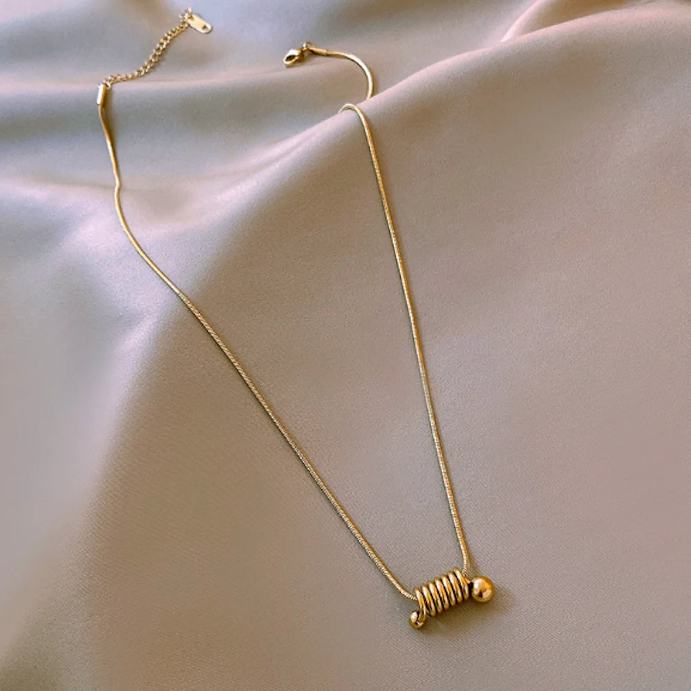 Necklace With A Mini Spring