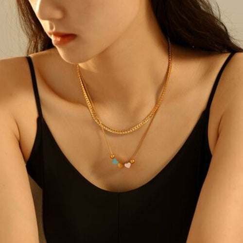 18K Gold-Plated Double Layered Necklace