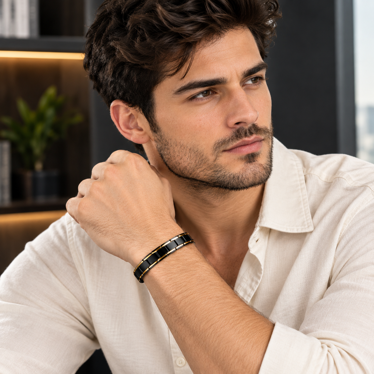 Titanium Magnetic Stainless Steel Bracelet