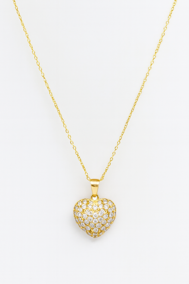 18K Gold Plated Heart Pendant Necklace
