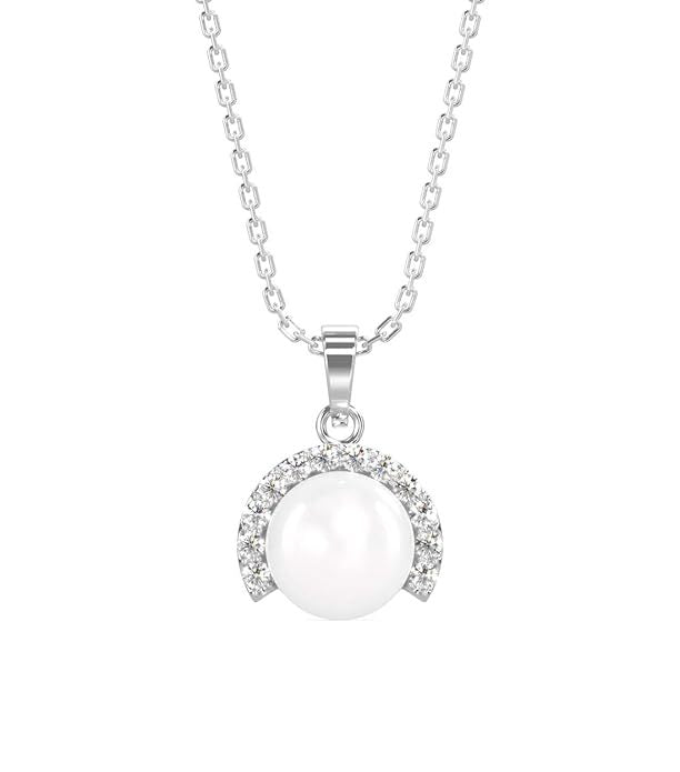 925 Sterling Sliver Chain with Pearl Pendant  necklace