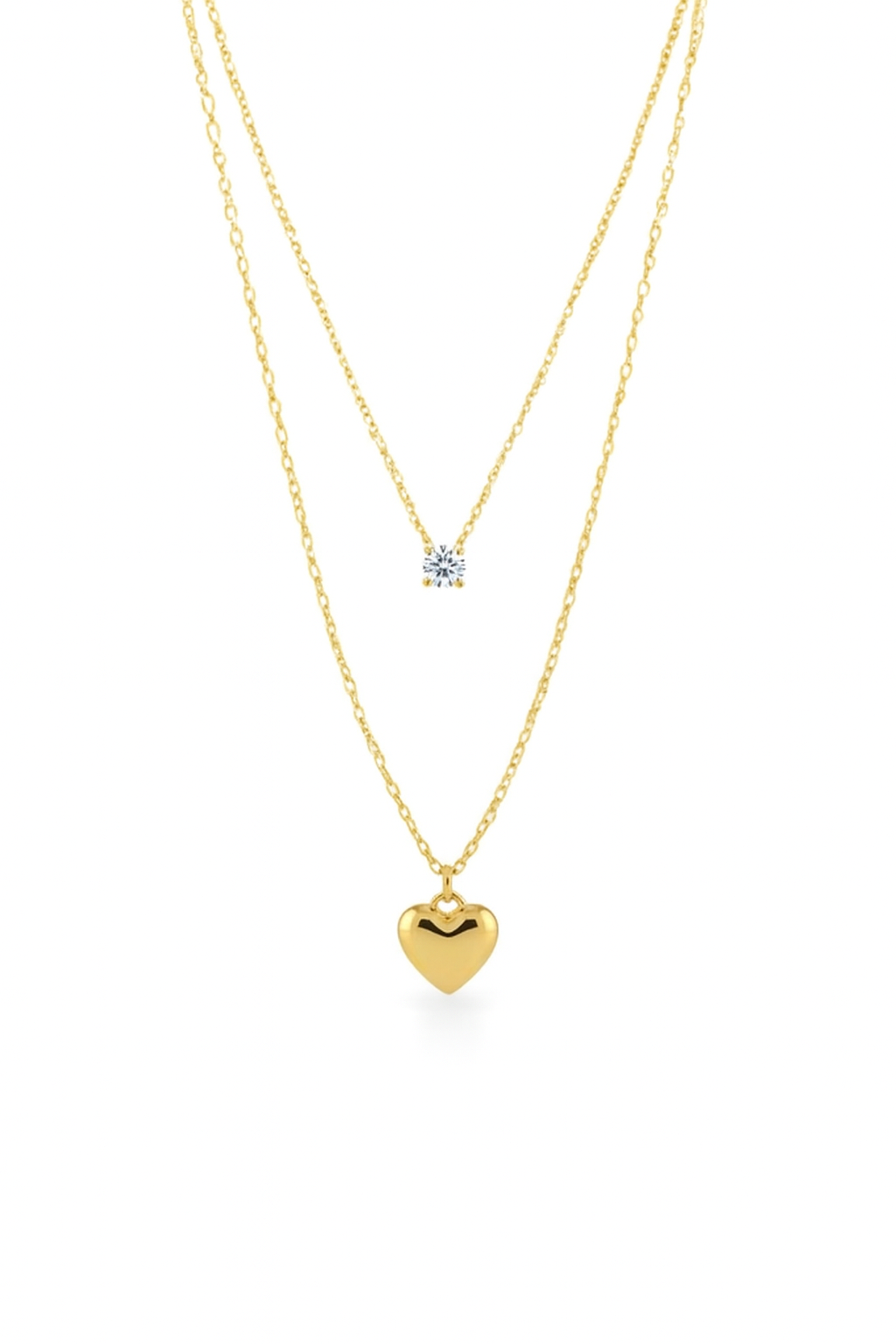 18K Gold Plated Minimalist Double-Laye Necklace