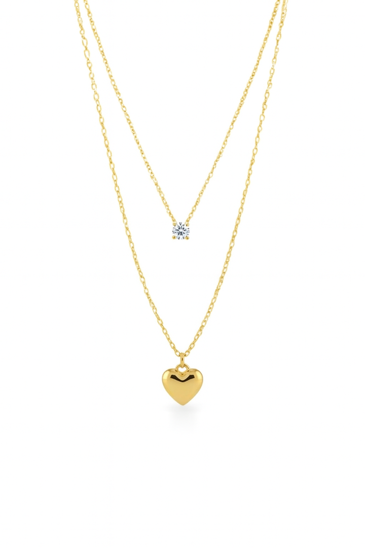 18K Gold Plated Minimalist Double-Laye Necklace