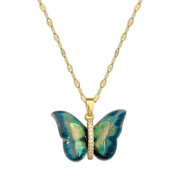 18K Gold Plated Butterfly Necklace