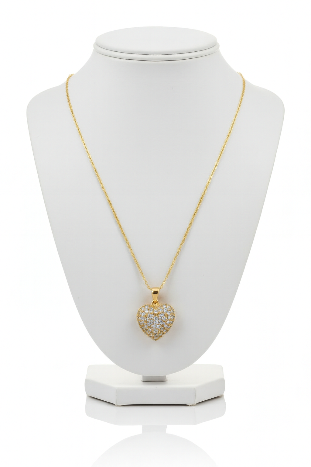 18K Gold Plated Heart Pendant Necklace