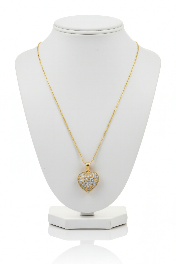 18K Gold Plated Heart Pendant Necklace