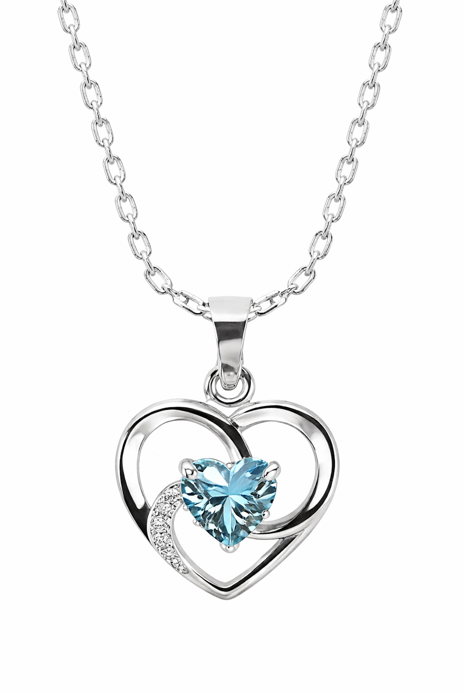 925 Sterling Silver Heart Necklace