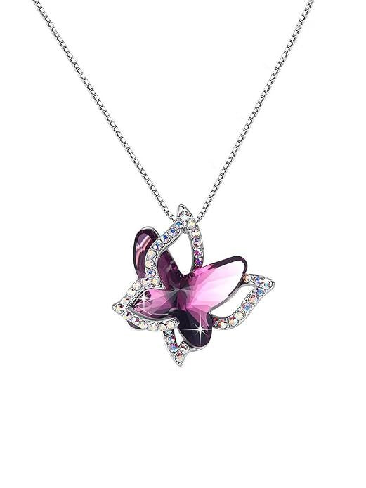 925 Sterling Silver Butterfly Pendant Necklace