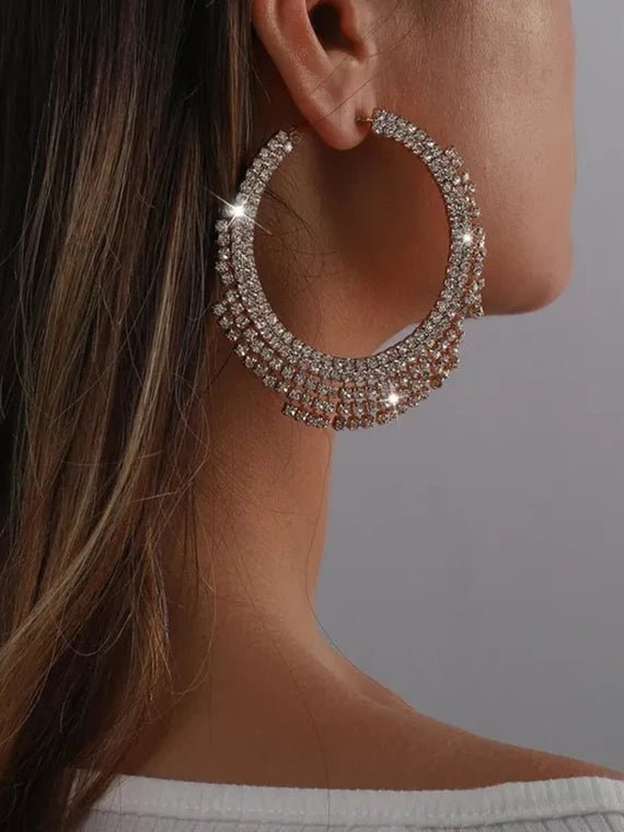 Glammed Out Diamond Hoops