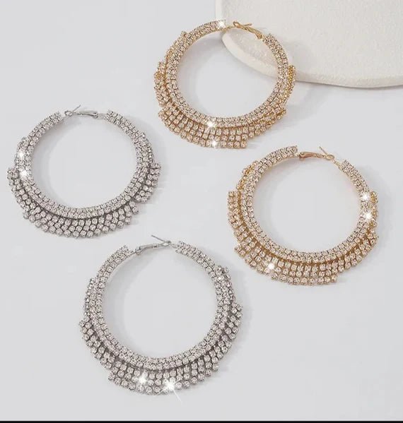 Glammed Out Diamond Hoops