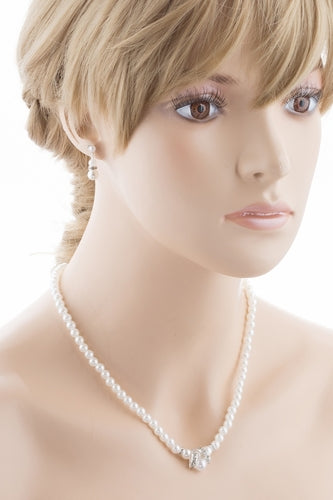 Single Strand Pearls Necklace Set