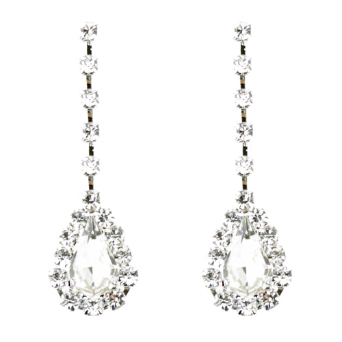925 Sterling Silver Set  Necklace Earring  Diamond Drop