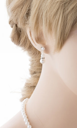 Single Strand Pearls Necklace Set