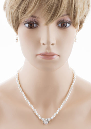 Single Strand Pearls Necklace Set