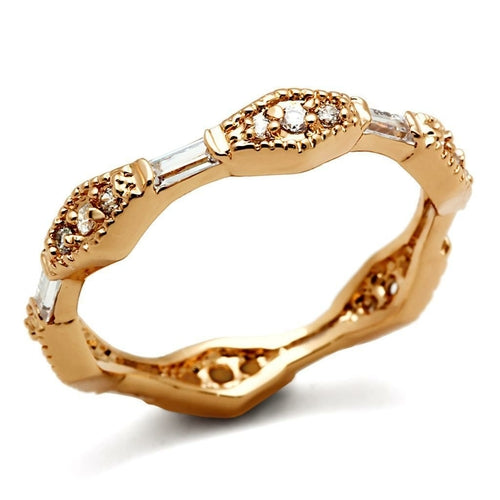 18k Gold Plated Brass Ring with AAA Grade CZ