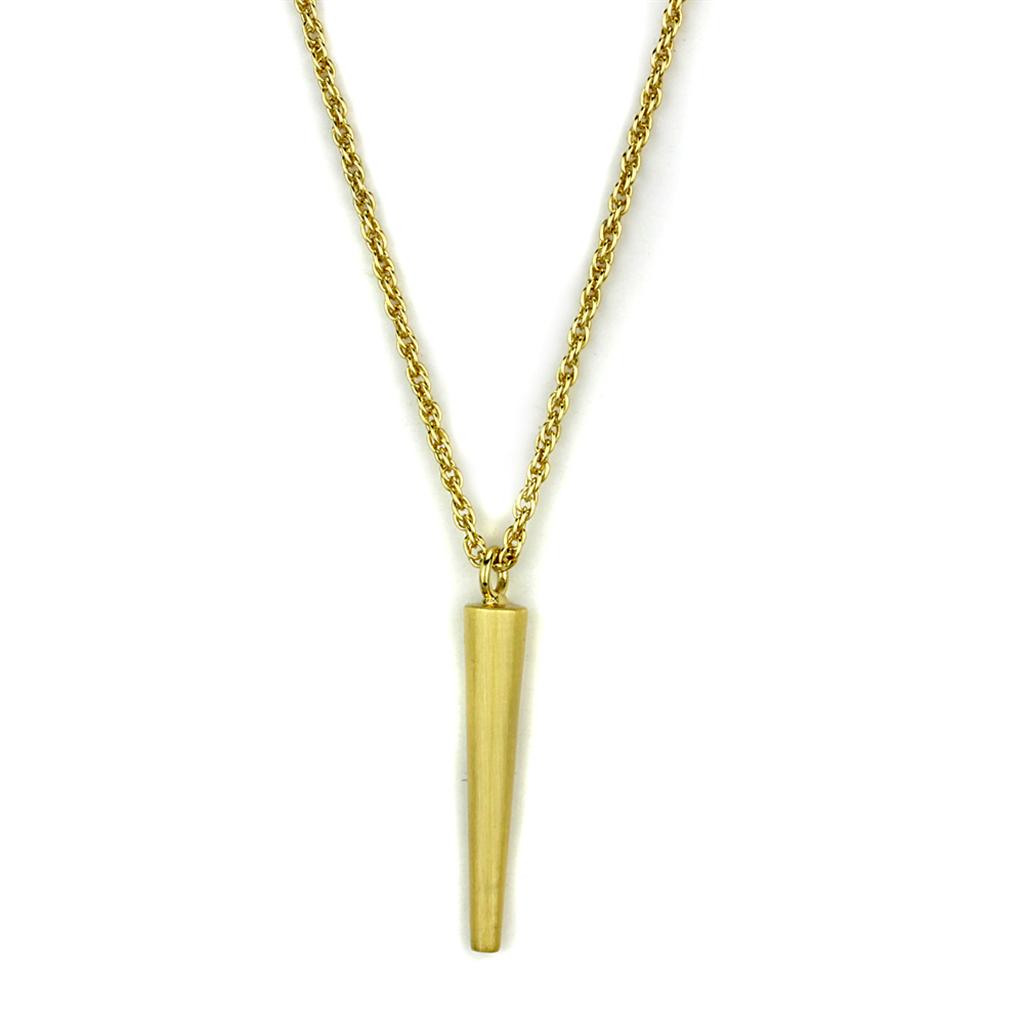 24K Gold Plated & Brush Brass Necklace
