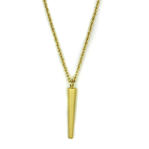 24K Gold Plated & Brush Brass Necklace