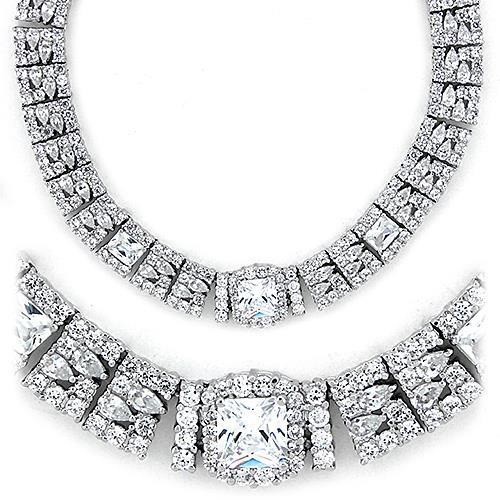 925 Sterling Silver Necklace with Diamond