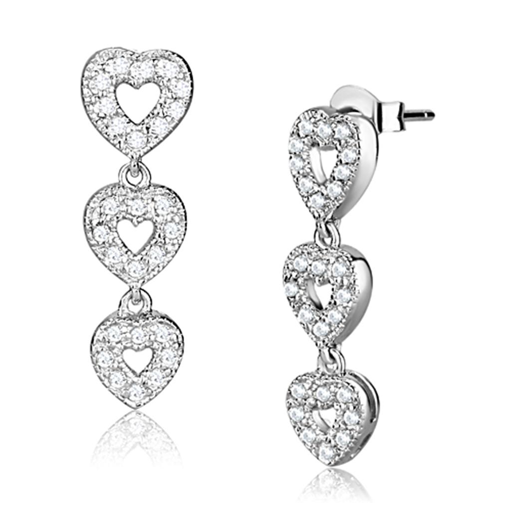 925 Sterling Silver Earrings with AAA Grade CZ