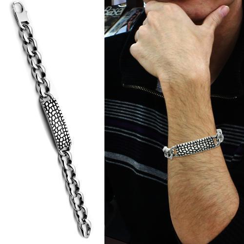 TK566 - High polished (no plating) Stainless Steel Bracelet with No